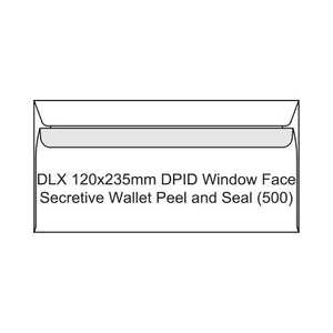 Candida DLX Envelopes DPID Window Peel and Seal 120x235mm Box of 500 - image 1