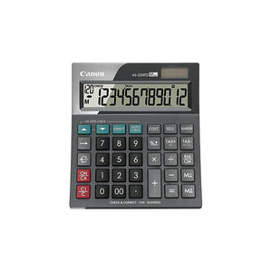 Canon AS220RTS 12-digit compact desktop calculator with arc-design LCD display