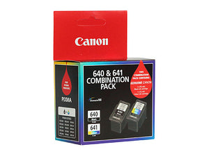 Canon PG-640 black and CL-641 tri-colour ink cartridge twin value pack for Canon PIXMA printers