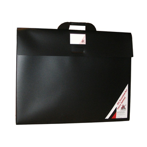 Colby Art 730A2 A2 black polypropylene carry satchel with padded handle and tongue closure