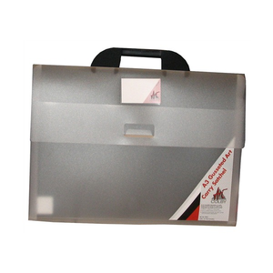 Colby Art 730A3 clear A3 polypropylene carry satchel with padded handle and expandable gusset, shown from the front