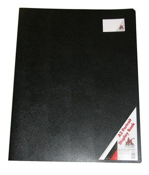 Colby Art A2 Economy 10 Page Display Book, Black. Display Book from Colby Art, shown on a plain white background.
