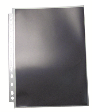 Colby Art 600A4P clear PVC A4 presentation sleeves with black insert paper, pack of 10