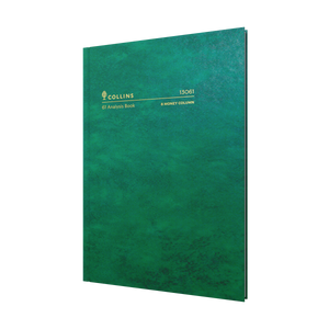 Collins 13061 61 Series analysis book photographed at an angle, showing the green marbled hard cover with gold lettering