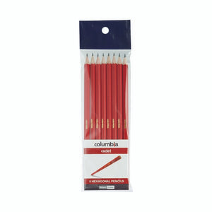 Columbia Cadet HB hexagonal lead pencils pack of 8 with graphite lead