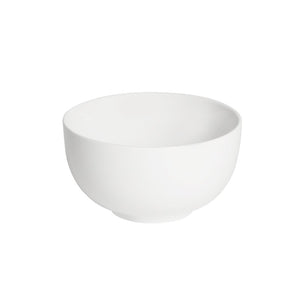 White Connoisseur A-La-Carte noodle bowl viewed from slightly above, showing the deep rounded interior and plain rim