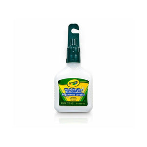 Crayola Washable Glue 118 mL bottle front label with green hang tab cap