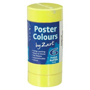 Creative School Supply Poster Colours Refill Lemon Pack of 6 - image 1