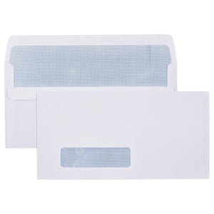 Cumberland 605214 DLX window secretive self seal envelope 120 x 235mm hero view for bulkier DLX format business letter and statement mailing