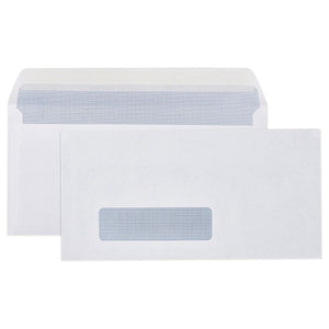 Cumberland 603314 DL window secretive strip seal envelope 110 x 220mm hero view with tamper-resistant closure for business invoice mailing