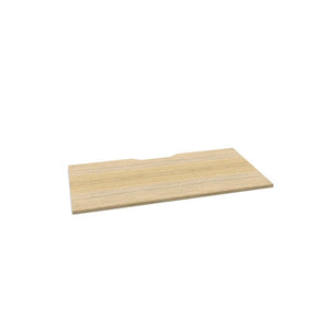 Rapidline scalloped table top in Natural Oak, shown on its own at an angle against a plain white background
