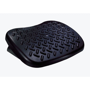Dac MP140 black foot rest angled to show the raised textured tread pattern across the curved platform