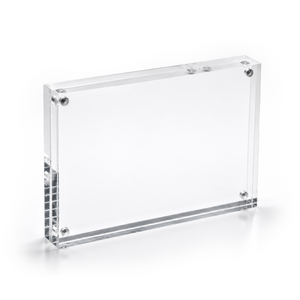 Deflecto Magnetic Acrylic Display Block A5 30mm front view