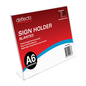 Deflecto Slanted Sign Holder A6 Landscape - image 1