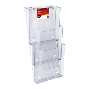Deflecto stackable wall mount A4 brochure holder, front view