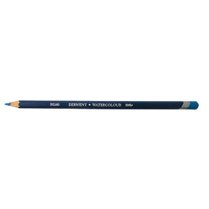 Derwent Watercolour Pencil Oriental Blue Box of 6. Derwent Watercolour Pencil in Oriental Blue, box of 6, front view on white background.