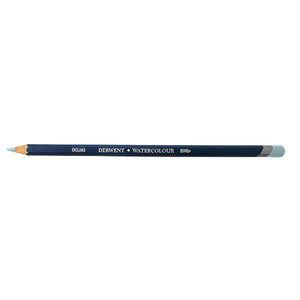 Derwent Academy Watercolour Pencil Sky Blue Box of 6. Derwent Academy Sky Blue Watercolour Pencils box of 6 front view on white background.