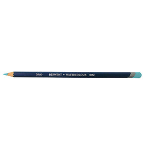 Derwent Academy Watercolour Pencil Turquoise Blue box of 6 on white background