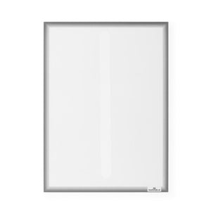 Durable 501457 grey Duraframe Info Frame, an empty static cling A4 frame shown upright on white