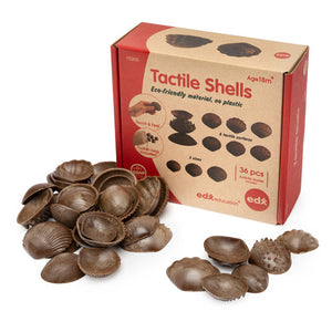 EDX Education Tactile Shells Set showing all 36 shells arranged by size