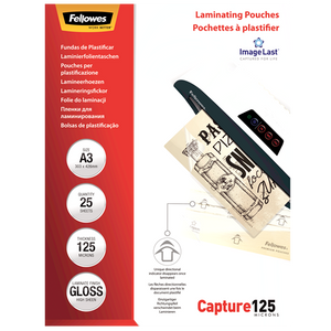 Fellowes ImageLast A3 125 Micron Laminating Pouch Pack 25