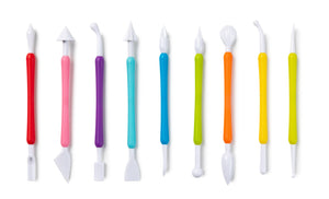 Clay Tool Set 9 Plastic Sculpting Tools Smoothing Shaping Texture