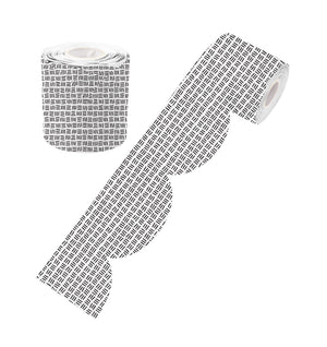 Learning Can Be Fun Black and White Lines Rolled Scalloped Border 15.24m