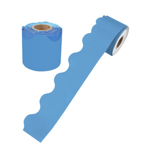 Learning Can Be Fun Growing Minds Ocean Blue Rolled Scalloped Border 15.24m