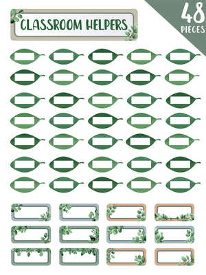 Learning Can Be Fun Eucalyptus Essentials Classroom Helpers Bulletin Board Set