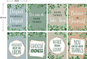 Learning Can Be Fun Eucalyptus Essentials Motivational Poster Set of 8