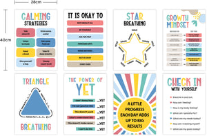 Learning Can Be Fun Growing Minds Calming Corner Poster Set of 8