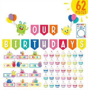 Learning Can Be Fun Giggle and Grow Birthday Bulletin Board Set