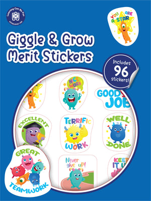 Learning Can Be Fun Giggle & Grow Merit Sticker Book 96 Stickers