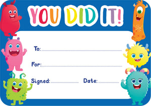 Learning Can Be Fun Giggle & Grow You Did It Certificates Pack of 30
