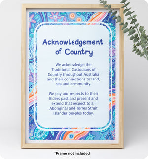 Learning Can Be Fun Ocean Country Acknowledgement of Country Poster