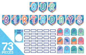 Learning Can Be Fun Ocean Country Birthday Bulletin Board Set