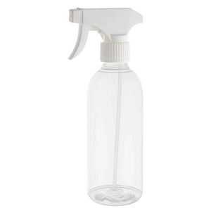 Educational Colours Empty Spray Bottle 500ml. Educational Colours 500ml clear plastic empty spray bottle, front view.