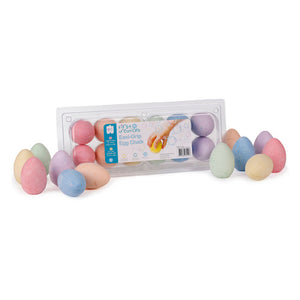 Educational Colours First Creations Easi-Grip Egg Chalk Set of 12 in assorted colours including pink, green, orange, blue, purple and yellow