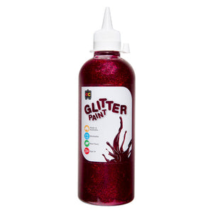 Educational Colours Glitter Paint 500ml Magenta - image 1
