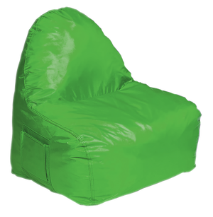 Elizabeth Richards Chill Out Chair Small in green, front view showing compressed foam construction