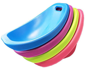 Elizabeth Richards Scoop Rocker chairs in Light Blue, Purple, Lime Green, and Magenta