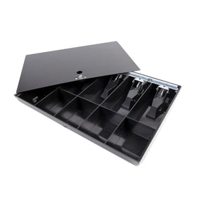 Esselte Cash Tray with Lid 10 Compartment Black