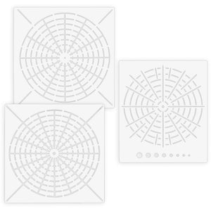 Easy Draw Mandala Stencils Pack of 3 Reusable Templates Symmetry and Pattern