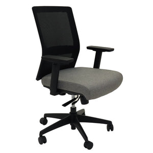 Rapidline Gesture Medium Mesh Back Task Chair Black Light Grey