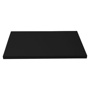 Single Rapidline Go tambour cupboard shelf in Black Satin, shown flat and front on against a white background.