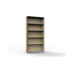 Rapidline Rapid Infinity Bookcase 900 x 315 x 1800mm Natural Oak / Black