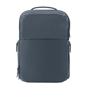 Incase A.R.C. Daypack 24L laptop backpack in navy, front view, studio cut-out on a plain background