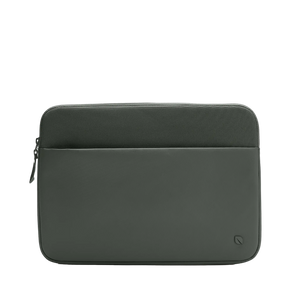 Incase A.R.C. Sleeve for 14-inch laptops in Smoked Ivy, a grey-green shade, front view on a plain background