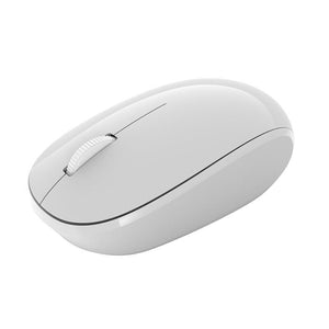 Incase Designed by Microsoft Bluetooth Mouse in Glacier, three-quarter top view on a plain white background