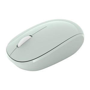 Incase Designed by Microsoft Bluetooth Mouse in Mint, three-quarter top view on a plain white background
